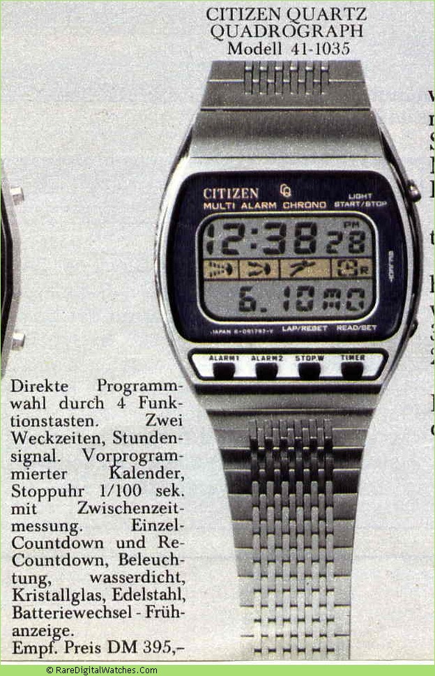 citizen vintage digital watch
