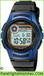 CASIO W-213-2AV Vintage Rare Retro Digital LCD Watch