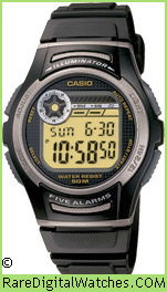 CASIO W-213-9AV Vintage Rare Retro Digital LCD Watch
