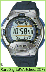 CASIO W-753-2AV Vintage Rare Retro Digital LCD Watch