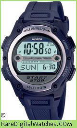 CASIO W-756-2AV Vintage Rare Retro Digital LCD Watch